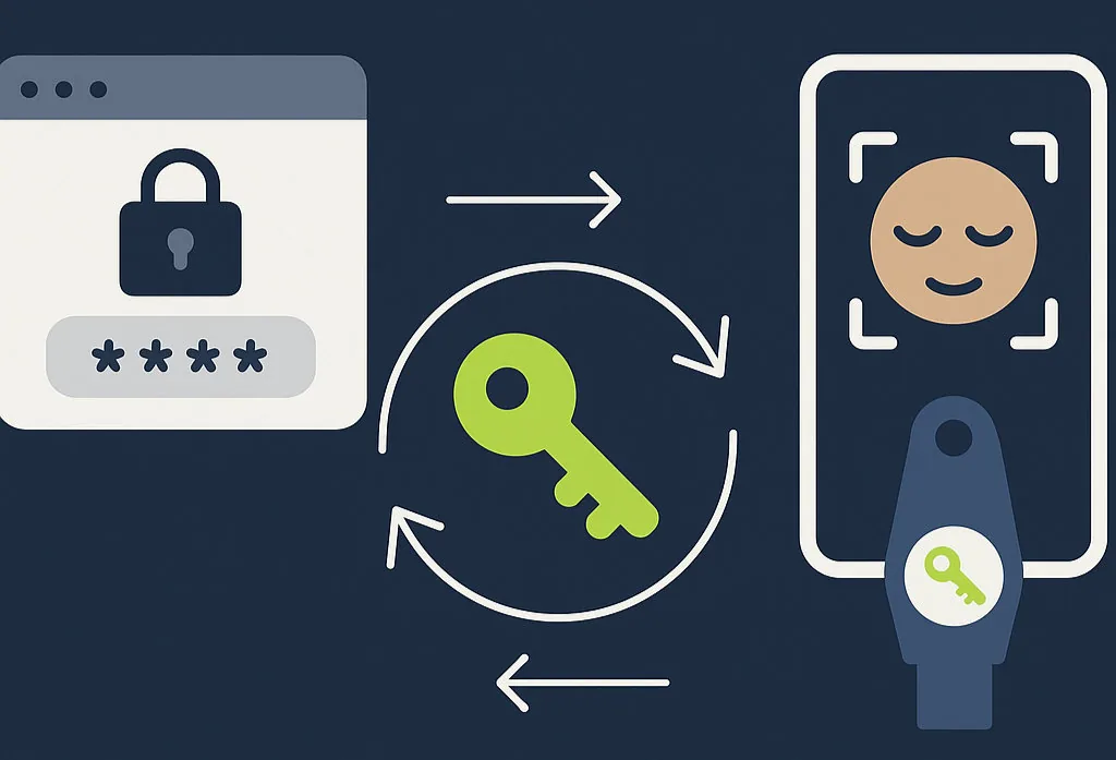 Password and biometric login authentication methods