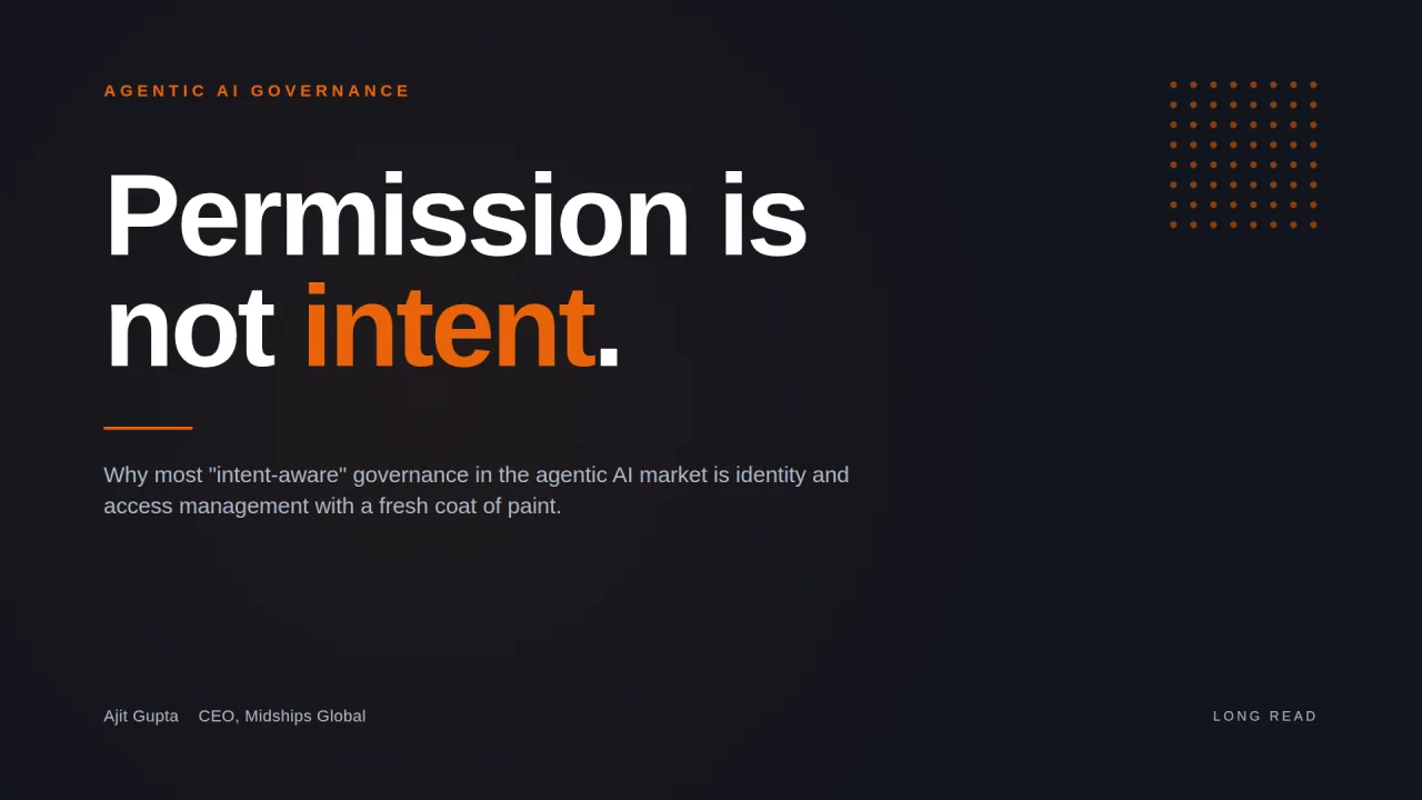 Intent-based governance is not what most vendors are selling