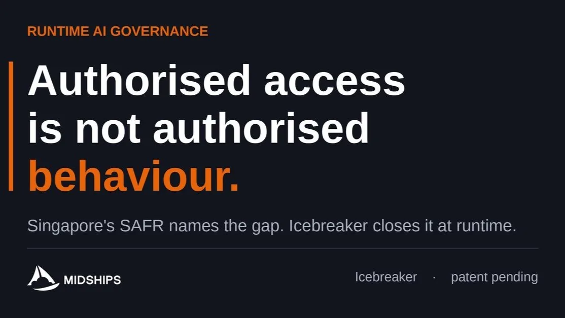 Singapore’s financial industry has named the runtime governance gap in agentic AI. Here is how we close it.